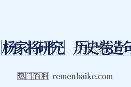 杨家将研究·历史卷造句是什么意思的图片